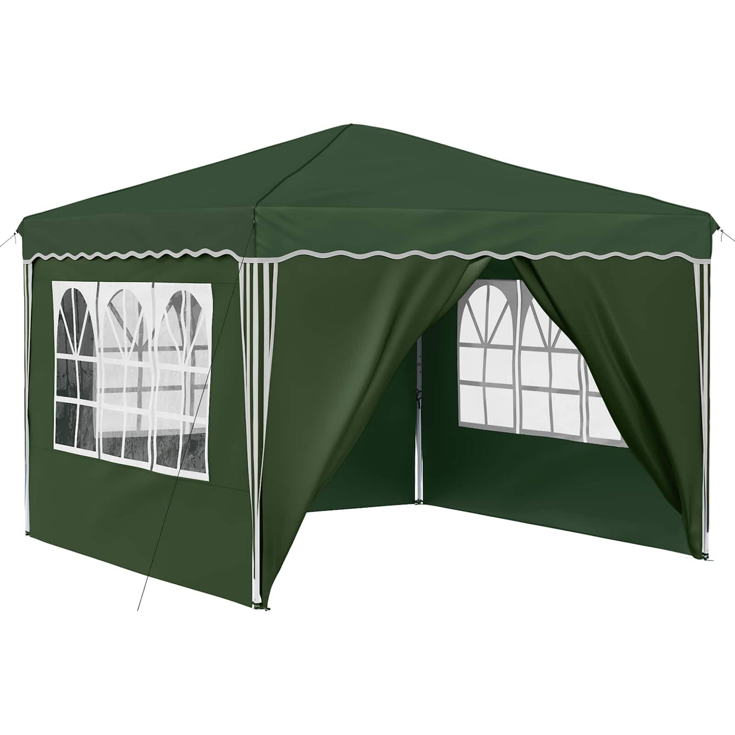 Pop-up Party Tent 288 x 288 x 245 cm Green Oxford Fabric
