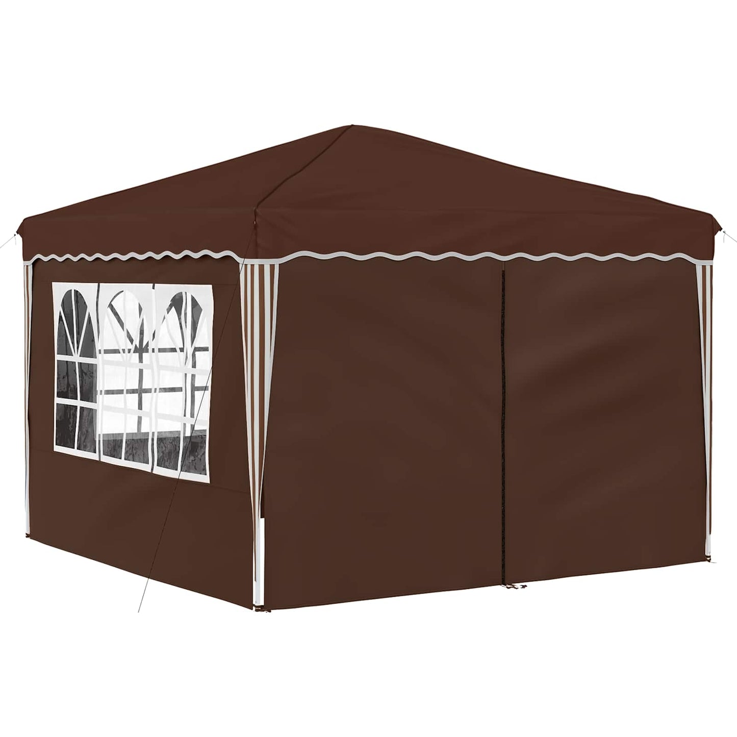 Pop-up Party Tent 288 x 288 x 245 cm Brown Oxford Fabric