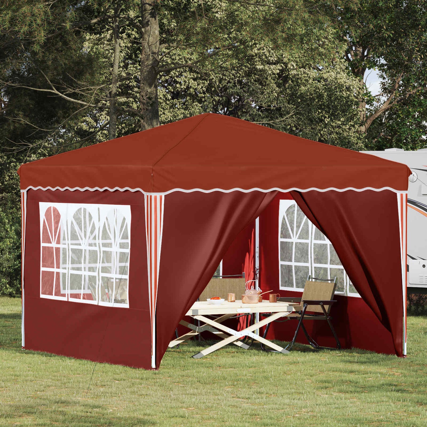 Pop-up Party Tent 288 x 288 x 245 cm Terracotta Oxford Fabric