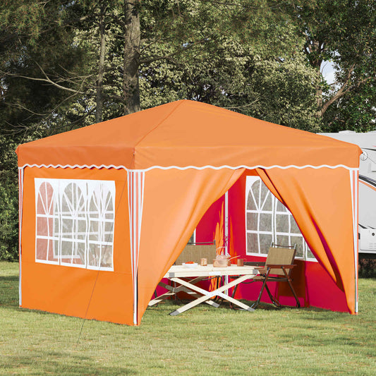 Pop-up Party Tent 288 x 288 x 245 cm Orange Oxford Fabric