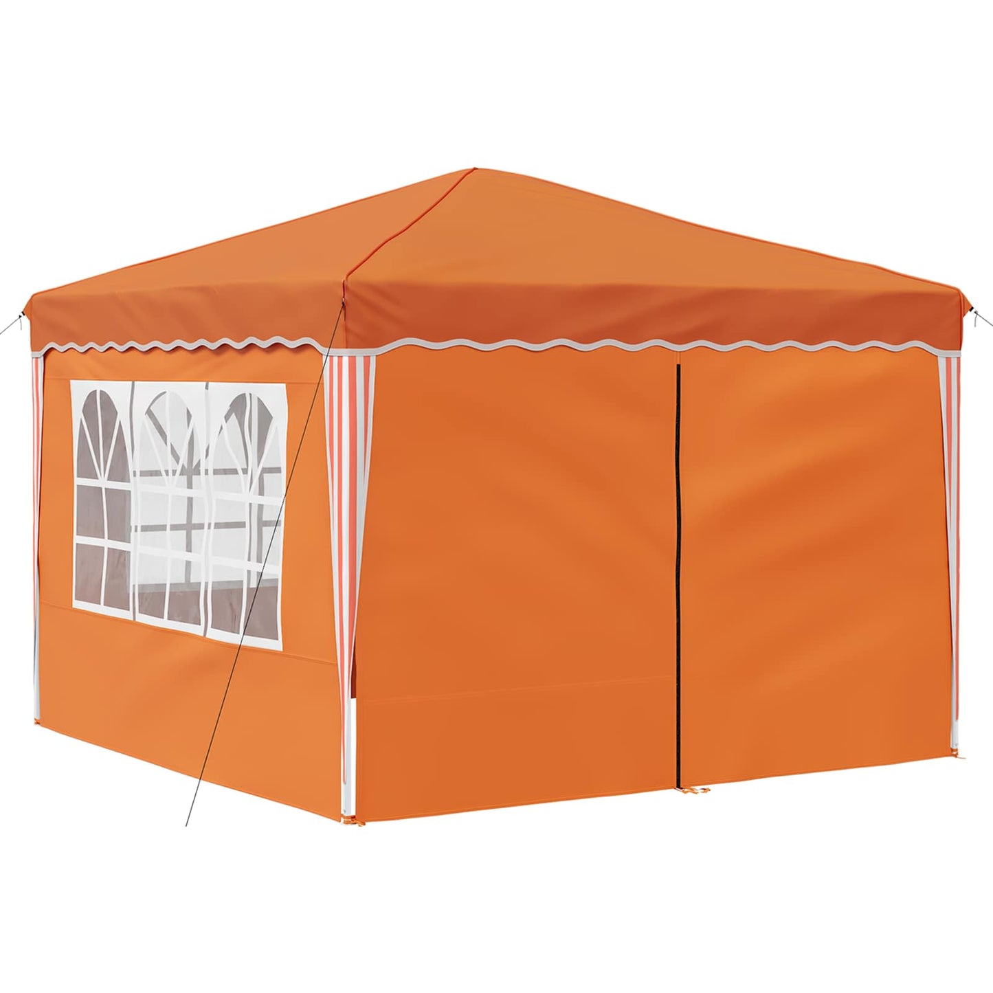 Pop-up Party Tent 288 x 288 x 245 cm Orange Oxford Fabric
