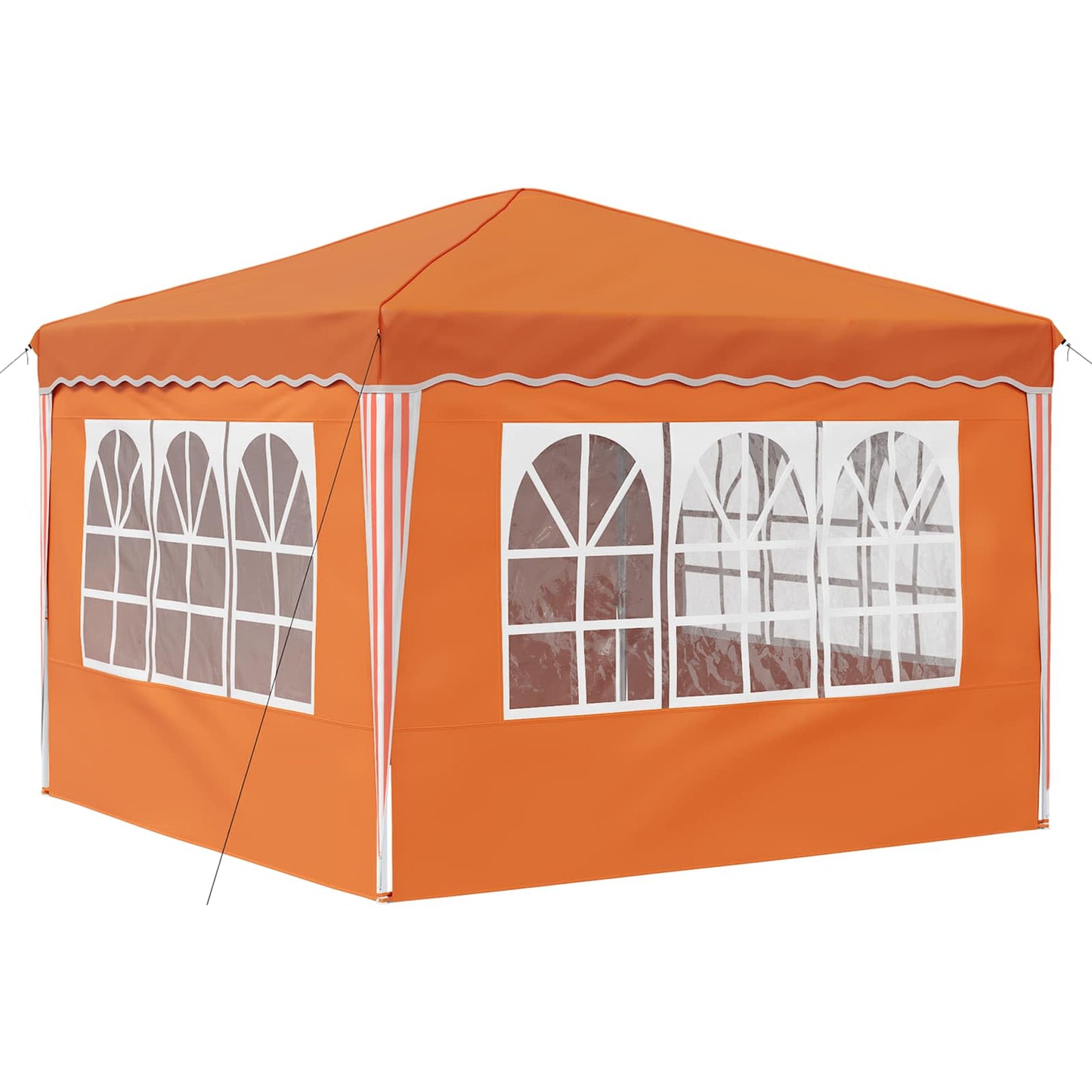 Pop-up Party Tent 288 x 288 x 245 cm Orange Oxford Fabric