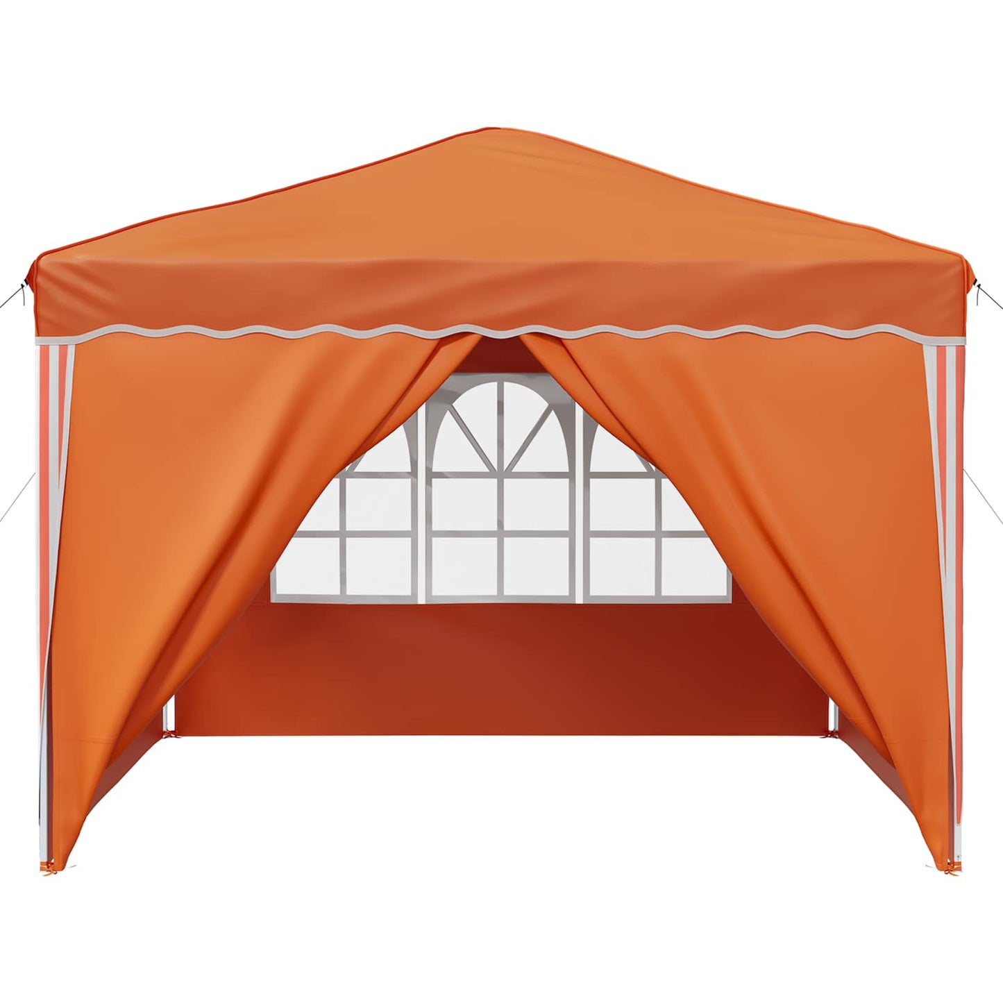 Pop-up Party Tent 288 x 288 x 245 cm Orange Oxford Fabric