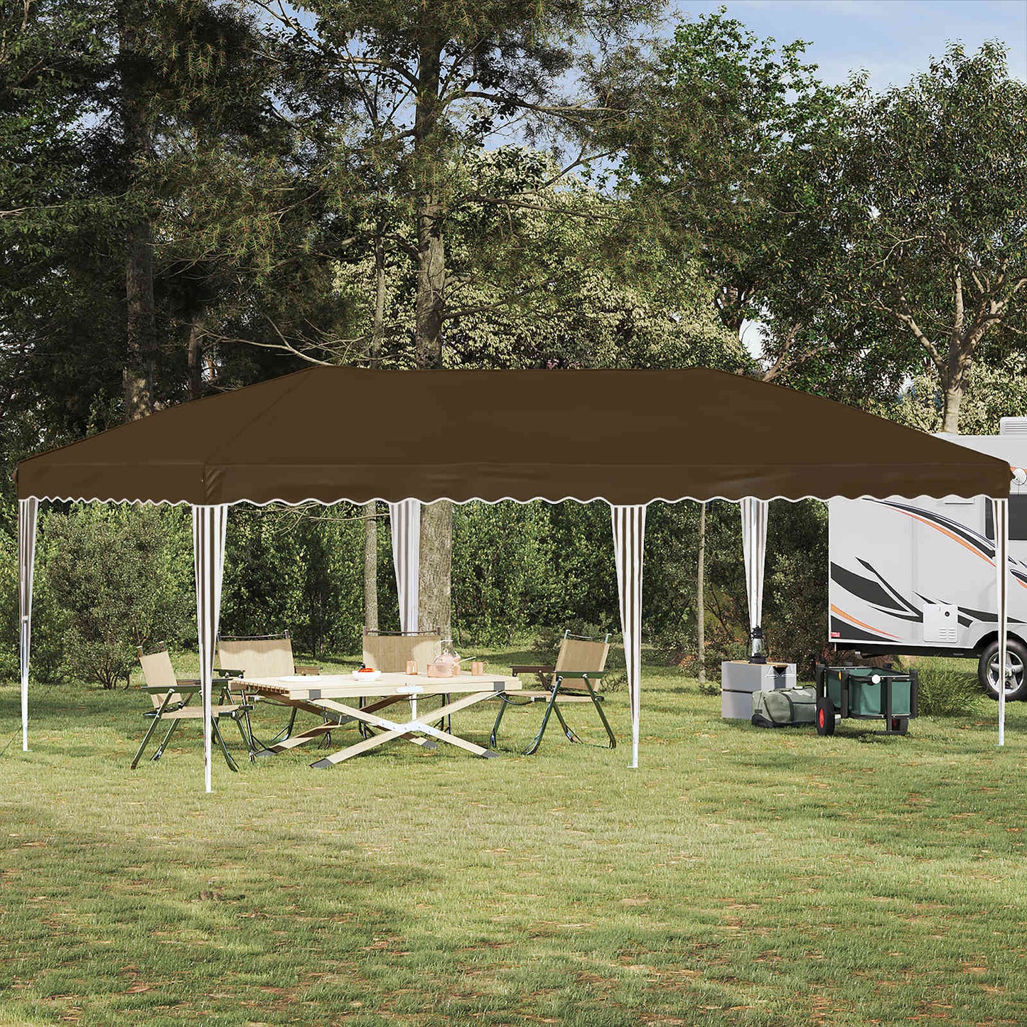 Pop-up Party Tent 575 x 290 x 245 cm Taupe