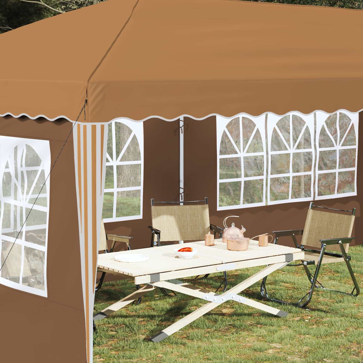 Pop-up Party Tent 575 x 289 x 245 cm Beige