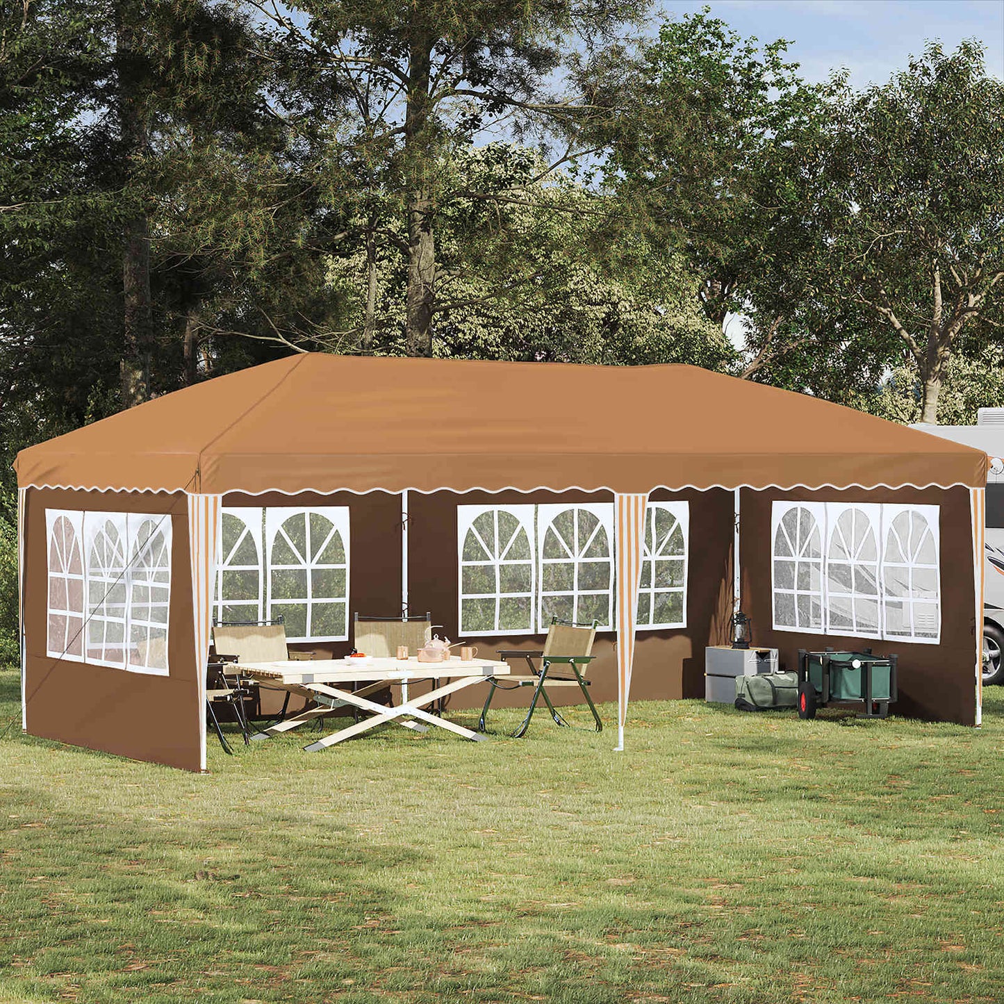 Pop-up Party Tent 575 x 289 x 245 cm Beige