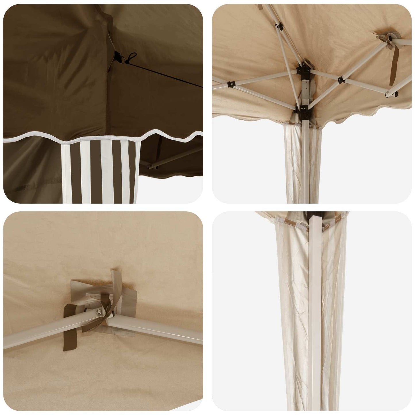 Pop-up Party Tent 575 x 289 x 245 cm Taupe