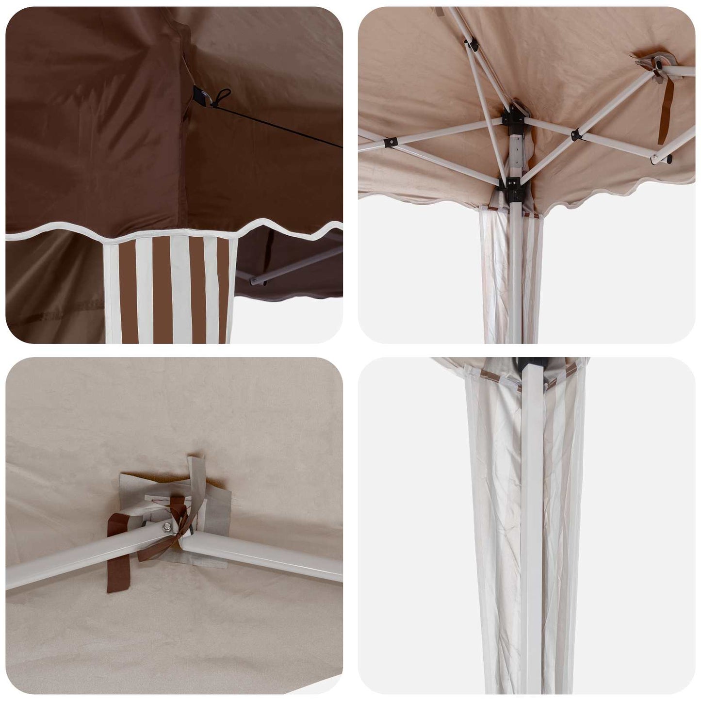 Pop-up Party Tent 575 x 289 x 245 cm Brown
