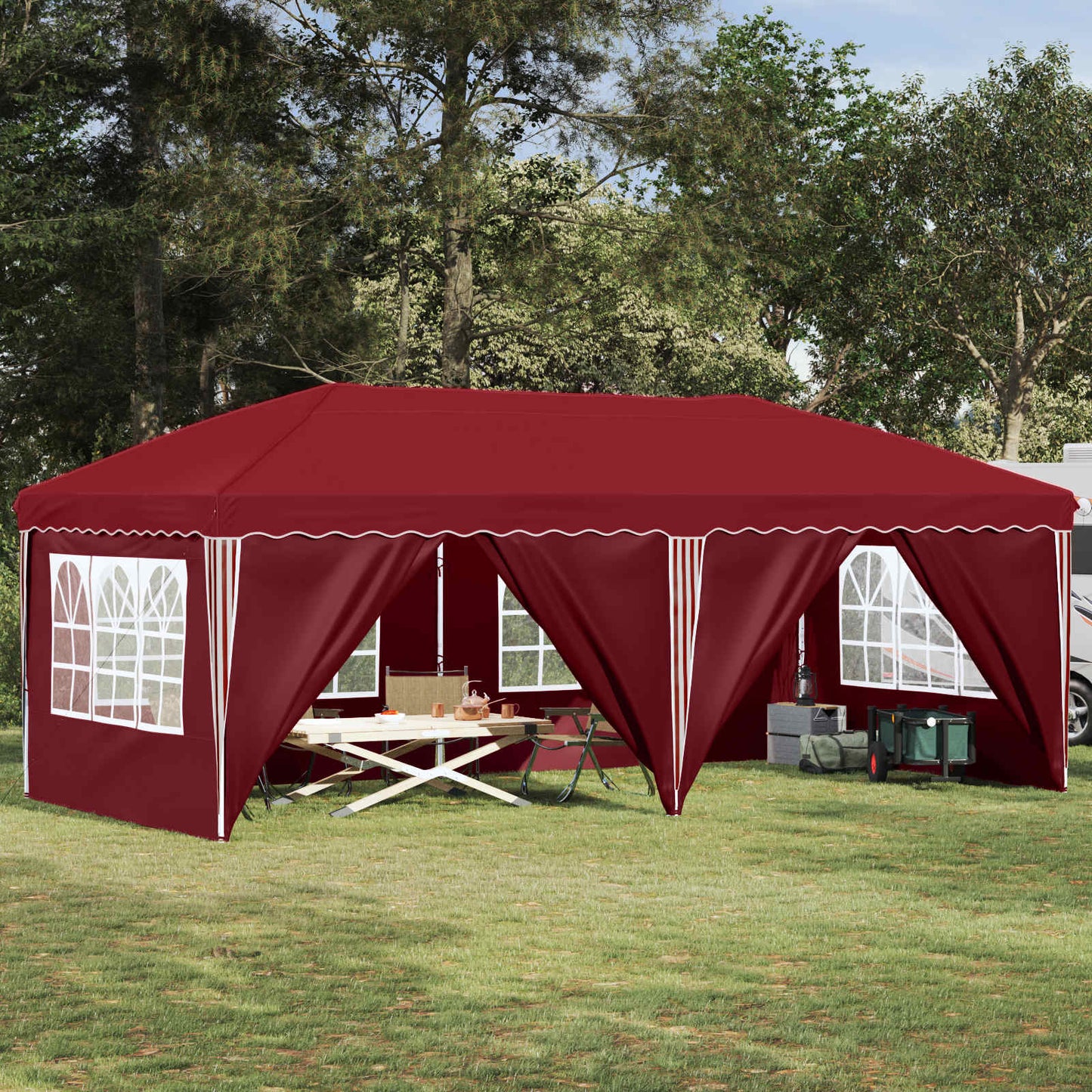 Pop-up Party Tent 575 x 288 x 245 cm Burgundy