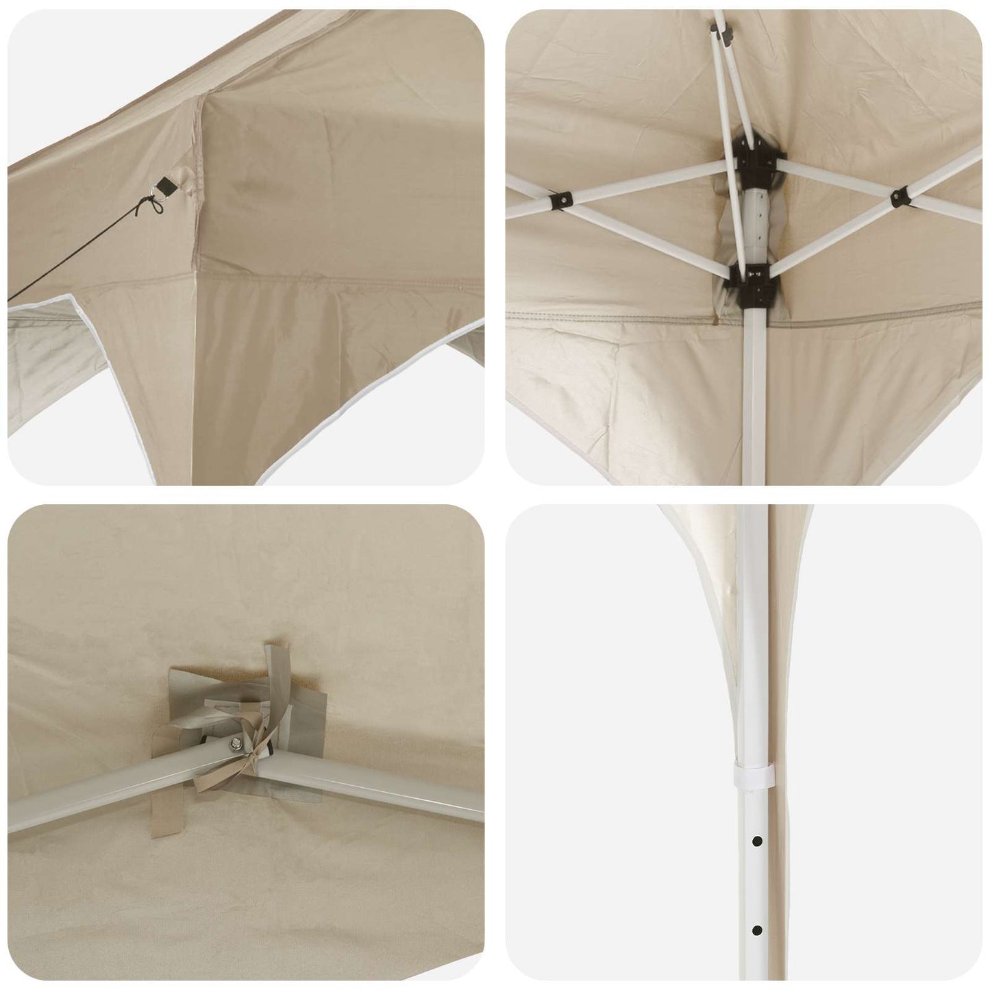 Pop-up Party Tent 194 x 194 x 245 cm Cream