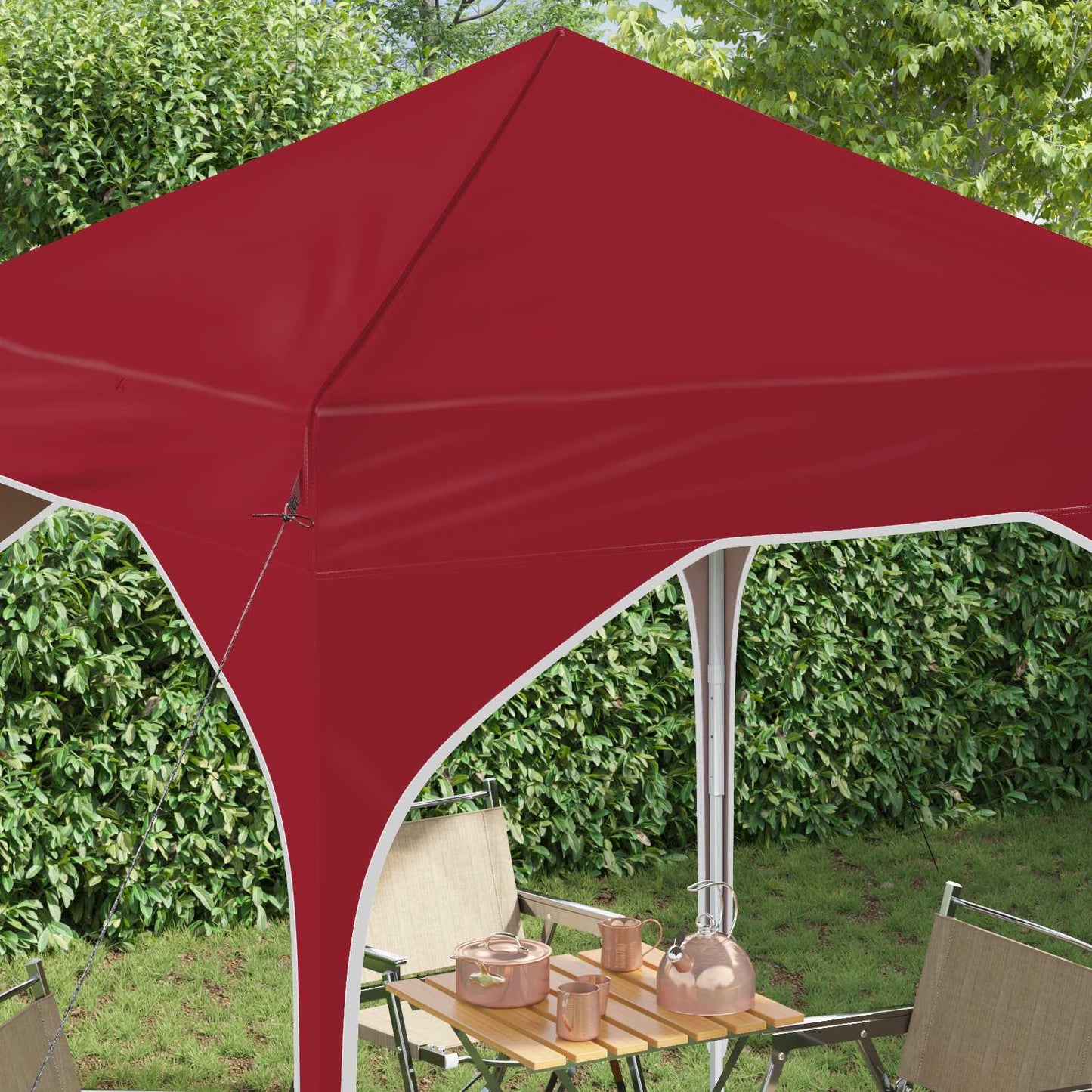 Pop-up Party Tent 194 x 194 x 245 cm Burgundy