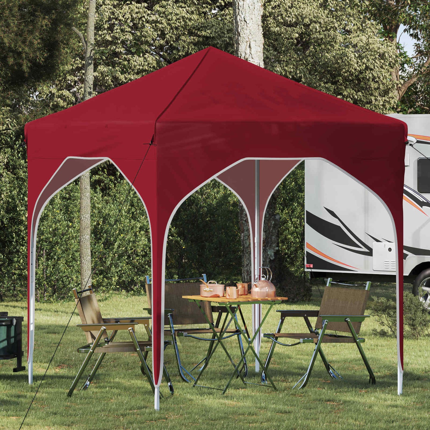 Pop-up Party Tent 194 x 194 x 245 cm Burgundy