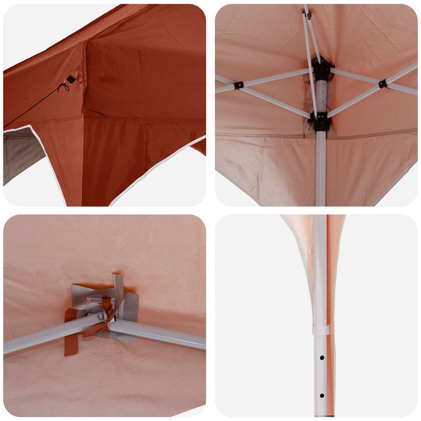 Pop-up Party Tent 194 x 194 x 245 cm Terracotta