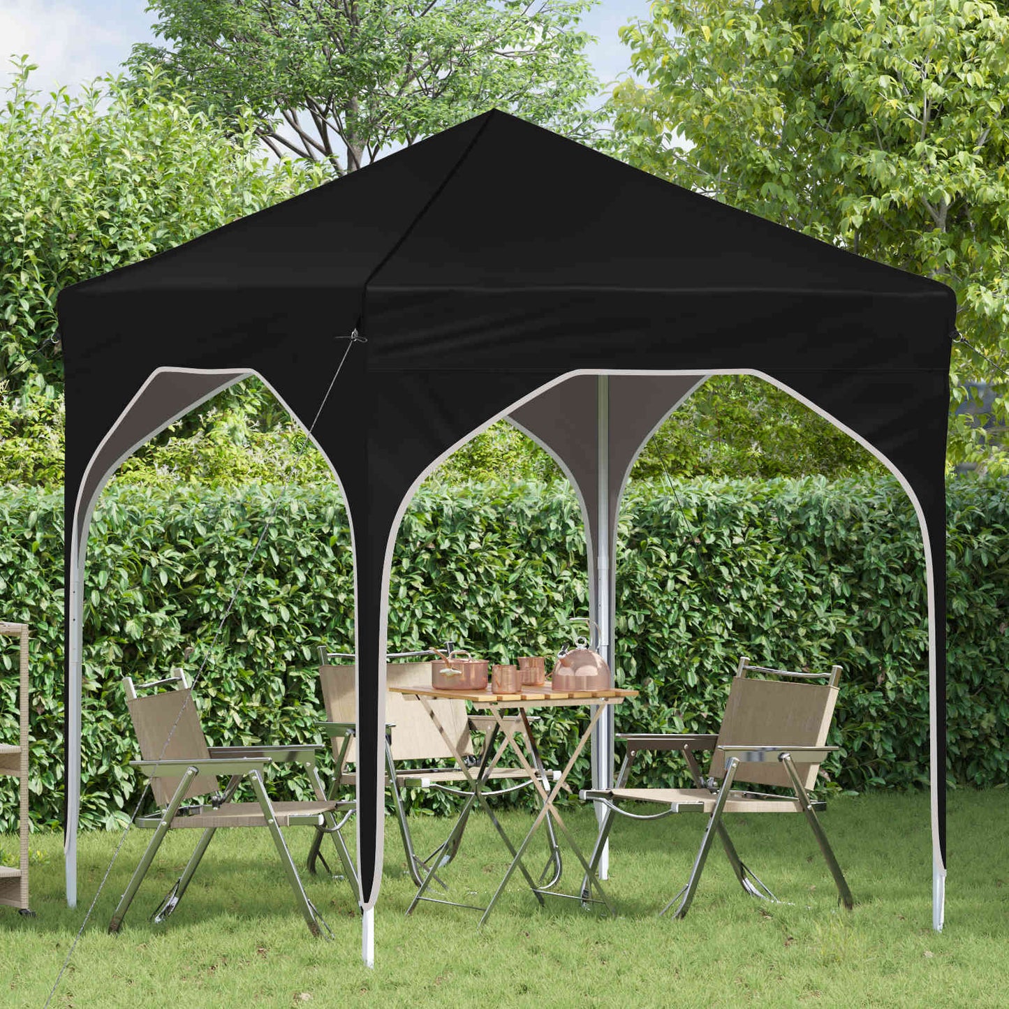Pop-up Party Tent 194 x 194 x 245 cm Black