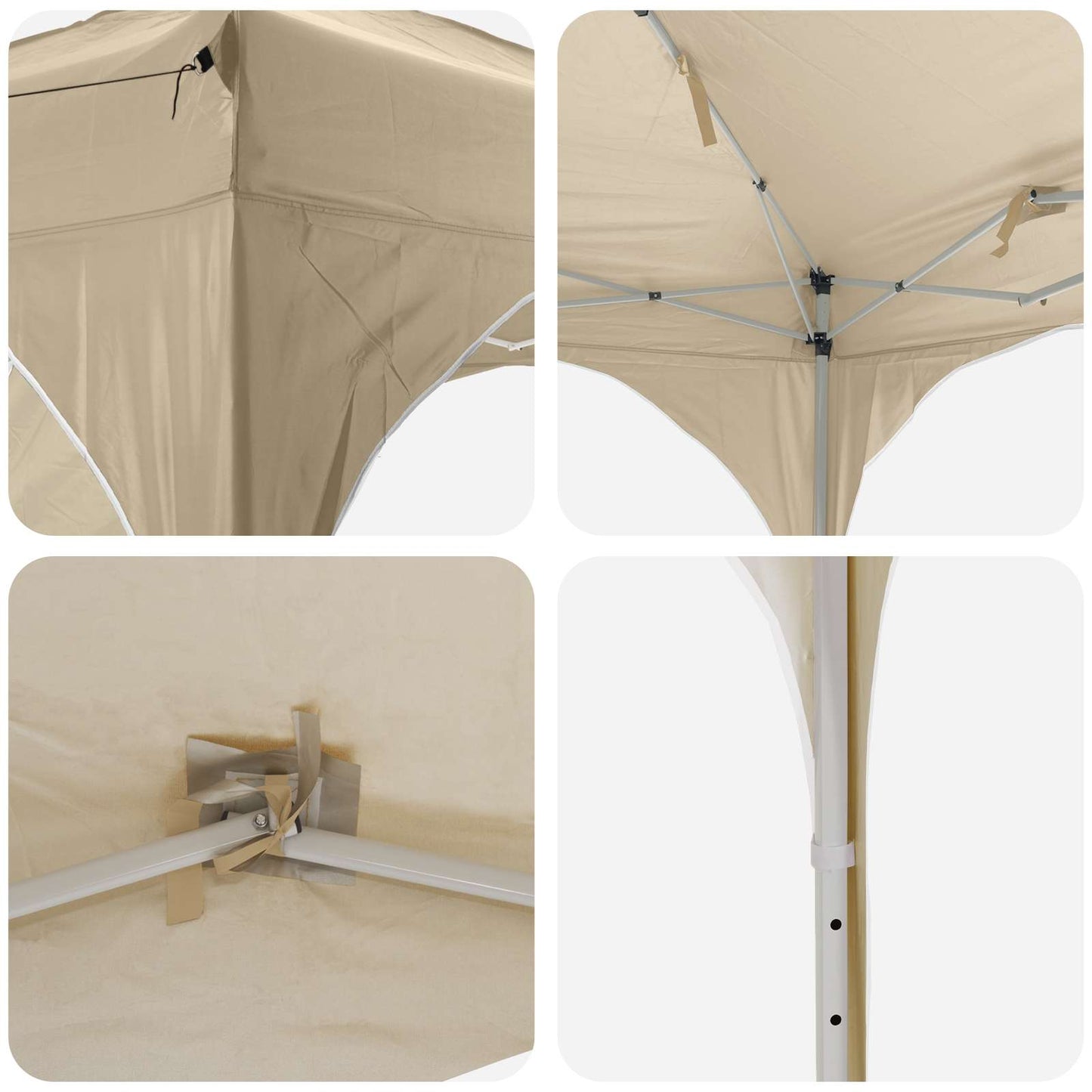 Pop-up Party Tent 192 x 192 x 245 cm Cream