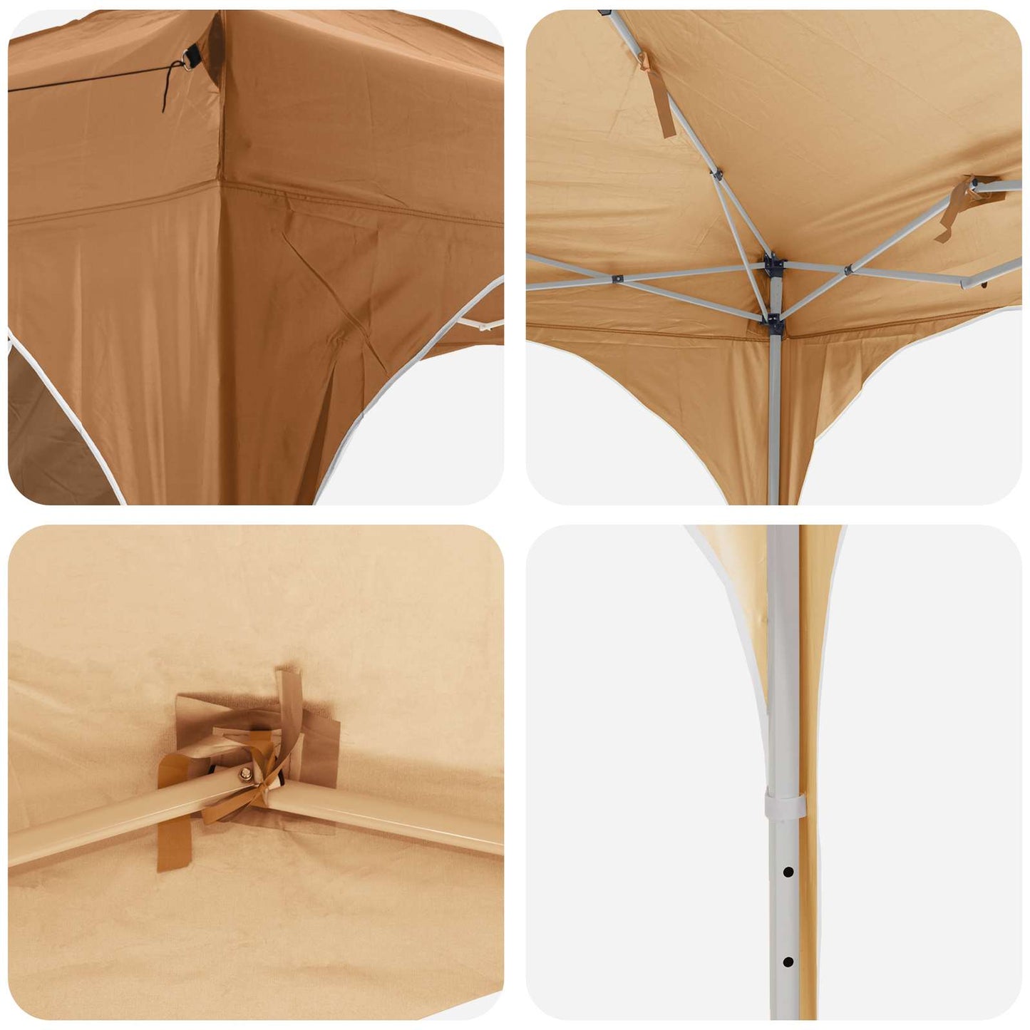 Pop-up Party Tent 192 x 192 x 245 cm Beige