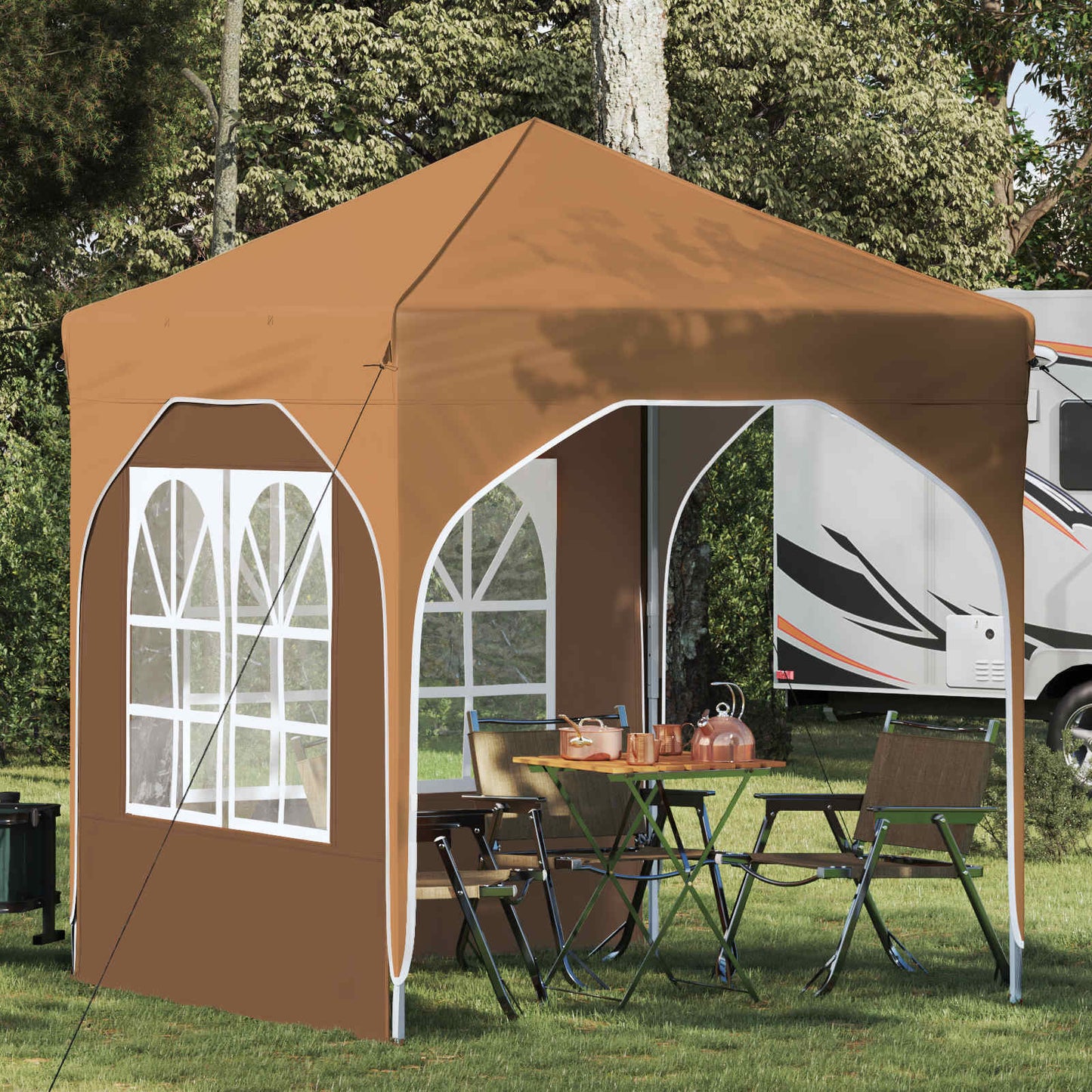 Pop-up Party Tent 192 x 192 x 245 cm Beige