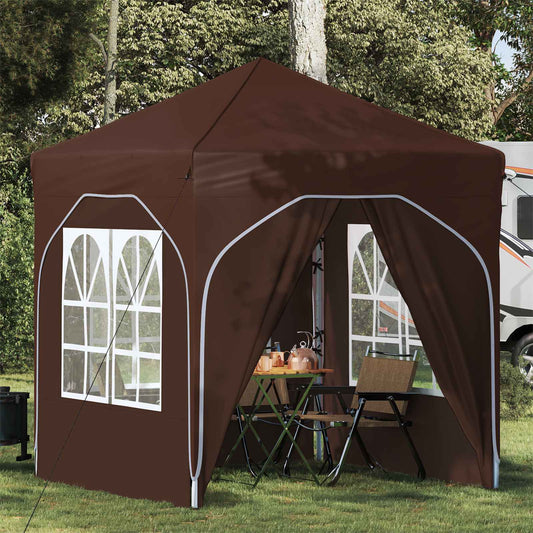 Pop-up Party Tent 192 x 192 x 245 cm Brown