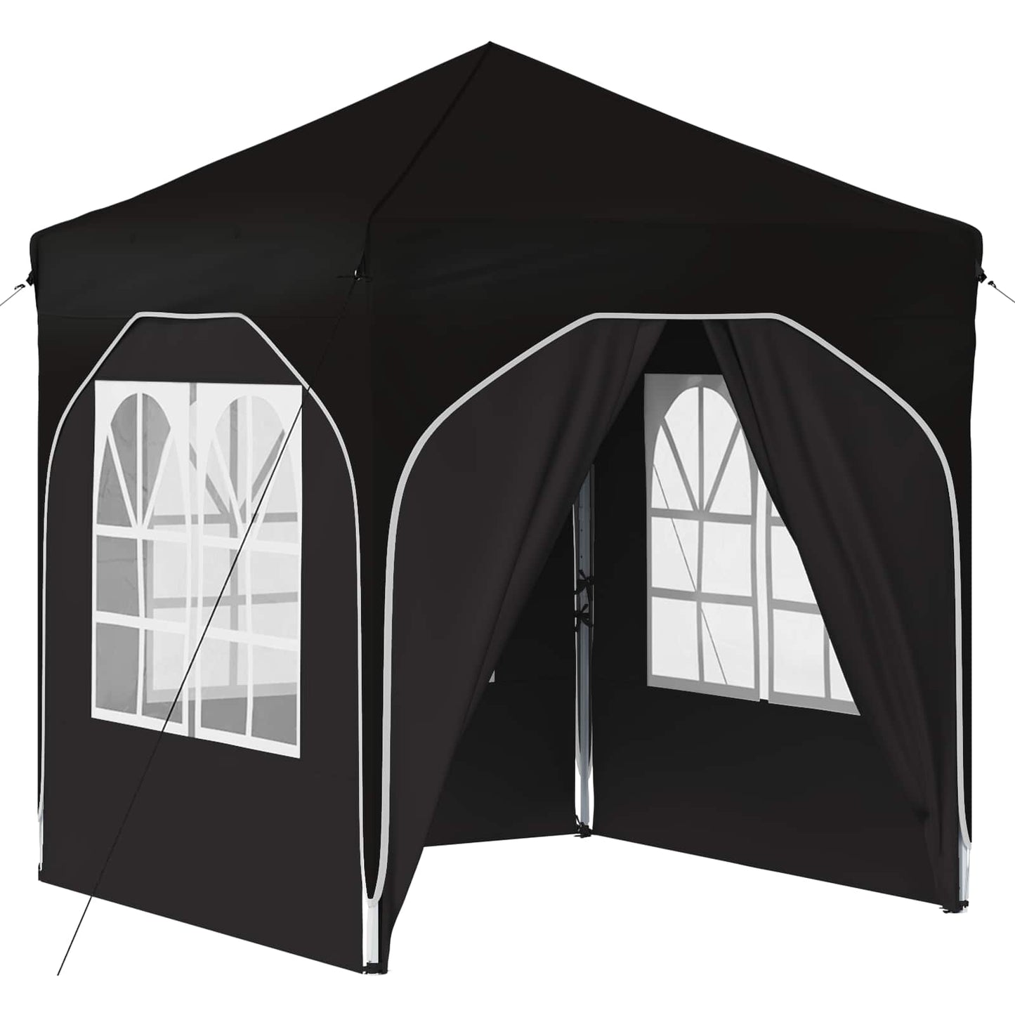 Pop-up Party Tent 192 x 192 x 245 cm Black