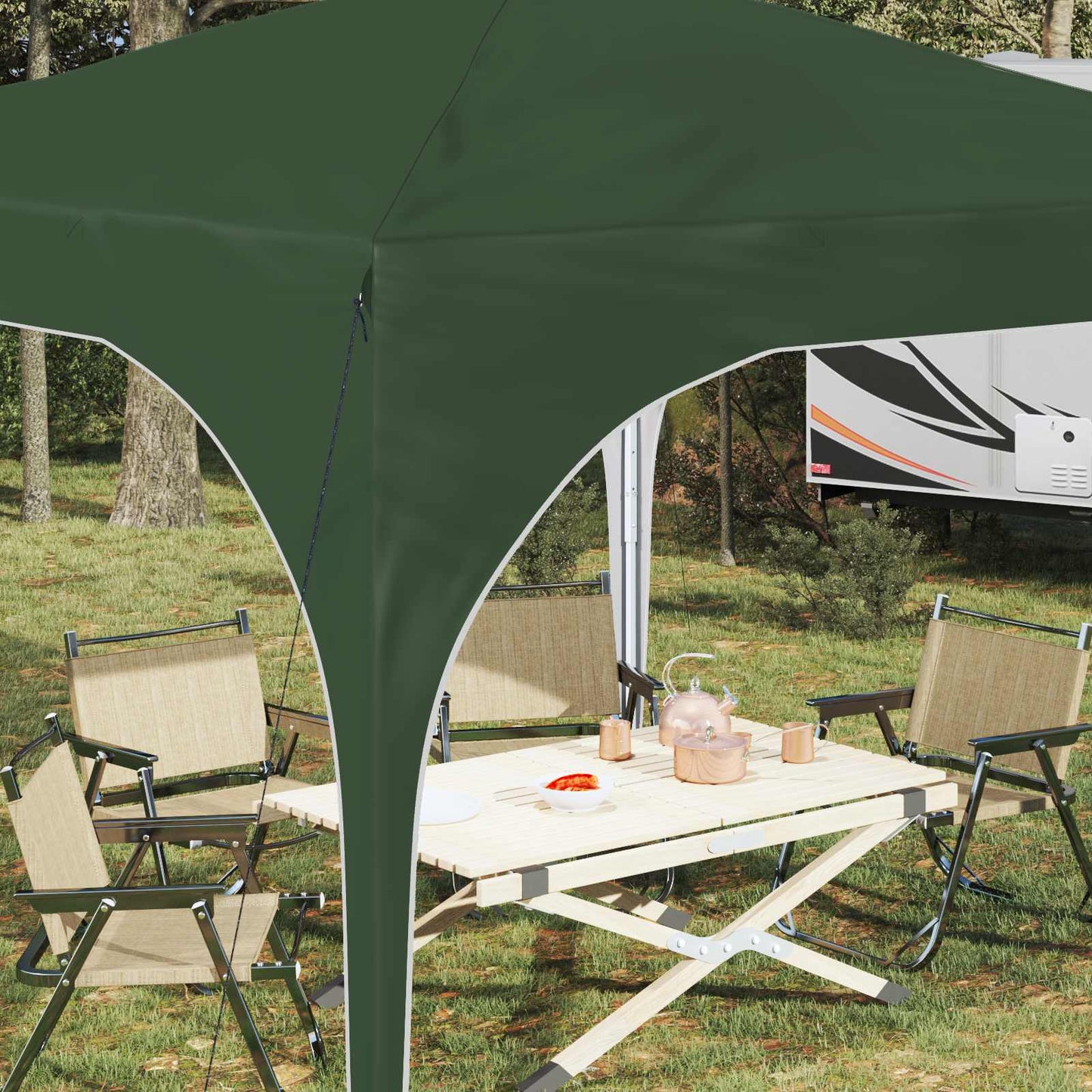 Pop-up Party Tent 290 x 290 x 245 cm Green