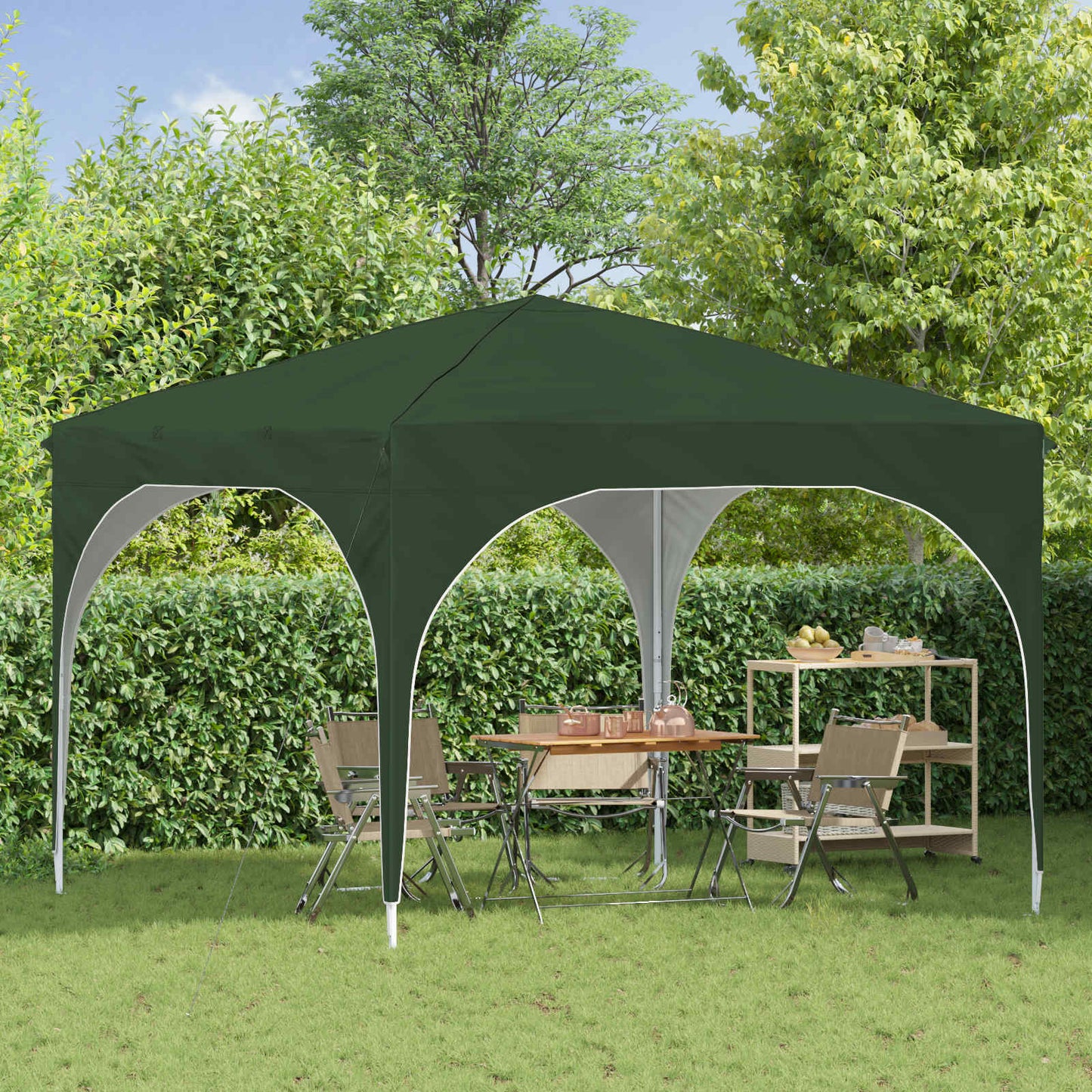 Pop-up Party Tent 290 x 290 x 245 cm Green