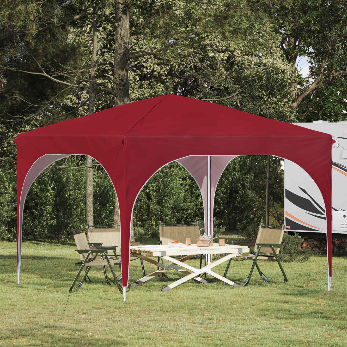Pop-up Party Tent 290 x 290 x 245 cm Burgundy