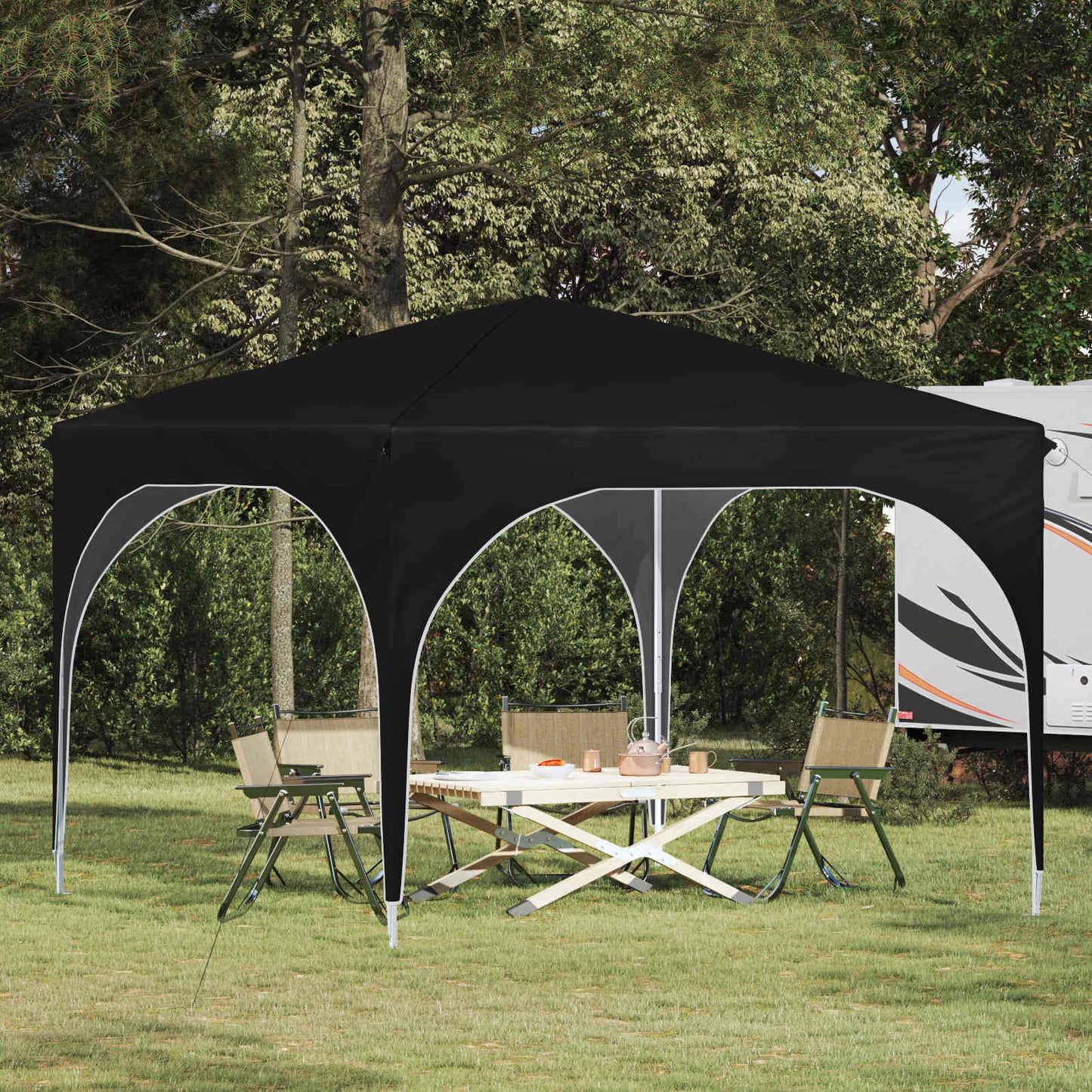 Pop-up Party Tent 290 x 290 x 245 cm Black