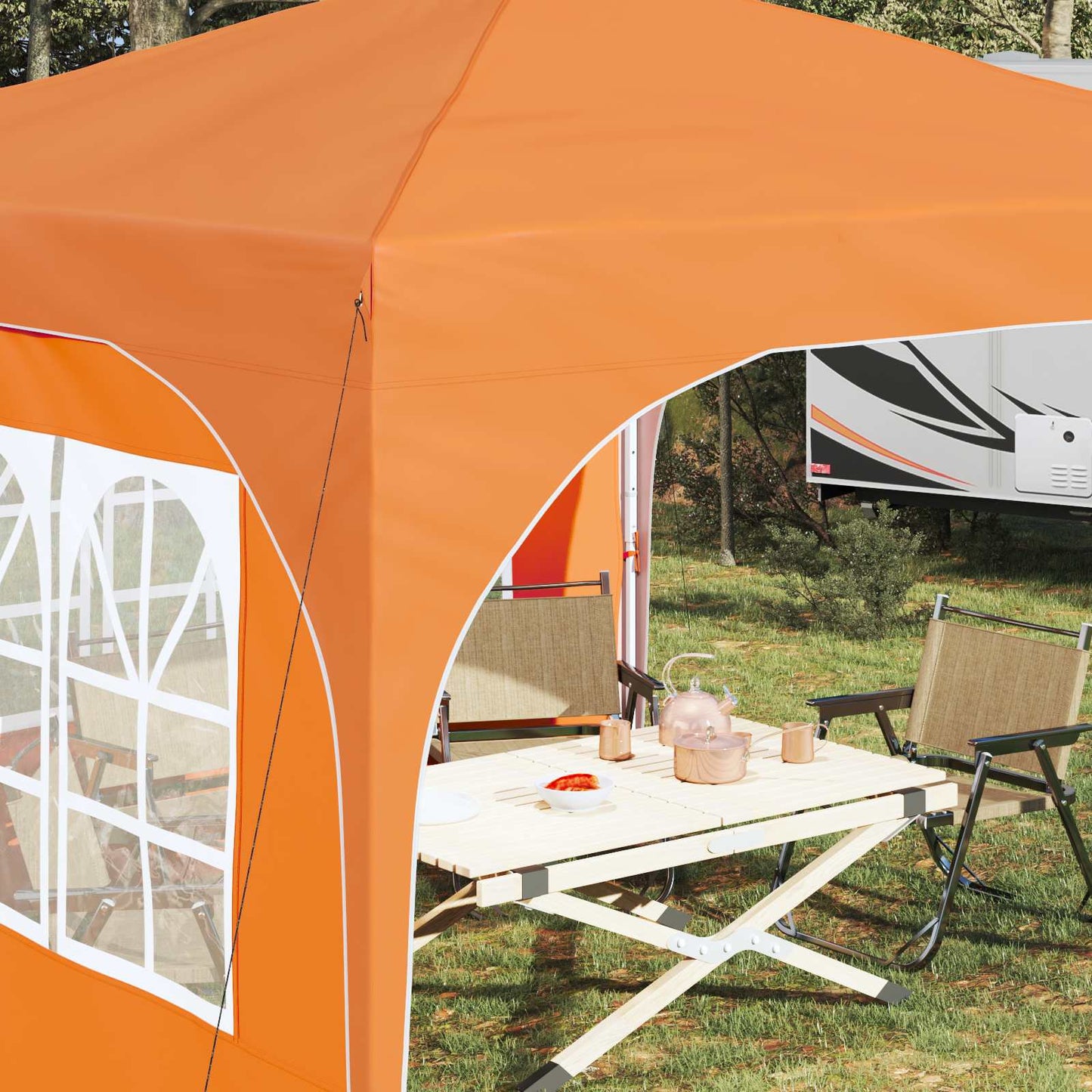 Pop-up Party Tent 290 x 290 x 245 cm Orange