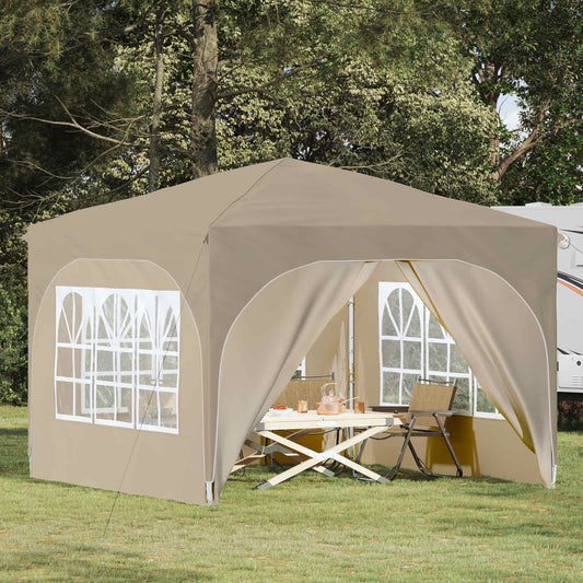 Pop-up Party Tent 290 x 290 x 245 cm Cream