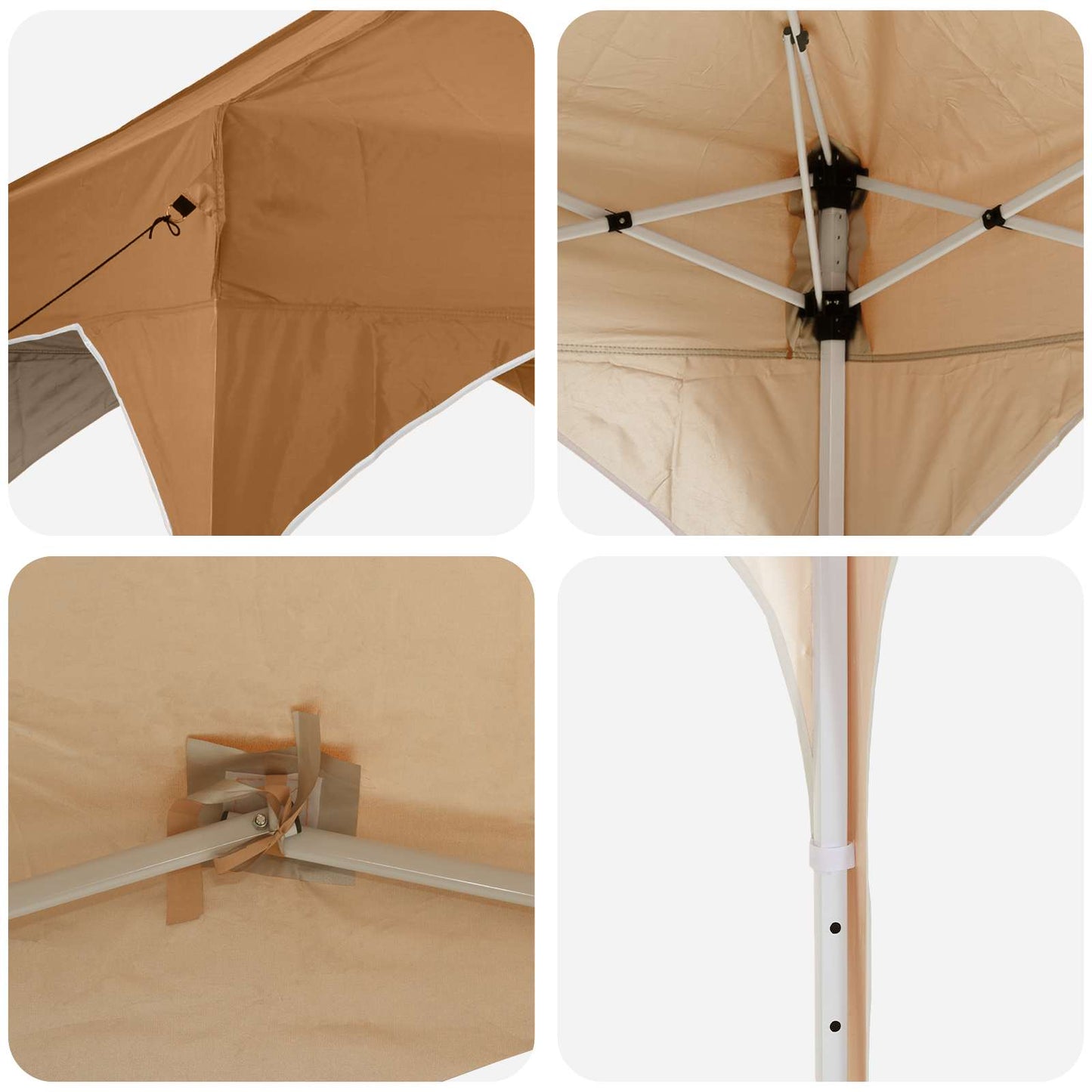 Pop-up Party Tent 575 x 288 x 245 cm Beige Oxford Fabric