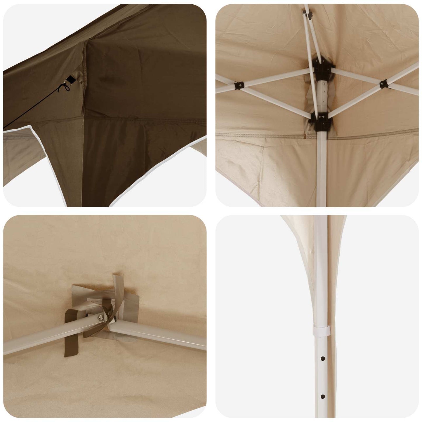 Pop-up Party Tent 575 x 288 x 245 cm Taupe Oxford Fabric