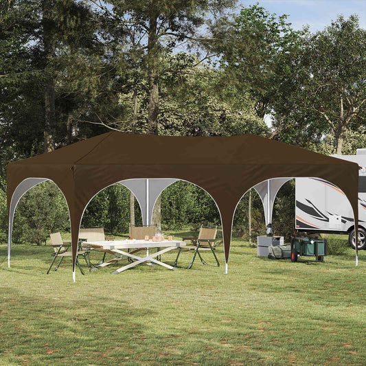 Pop-up Party Tent 575 x 288 x 245 cm Taupe Oxford Fabric