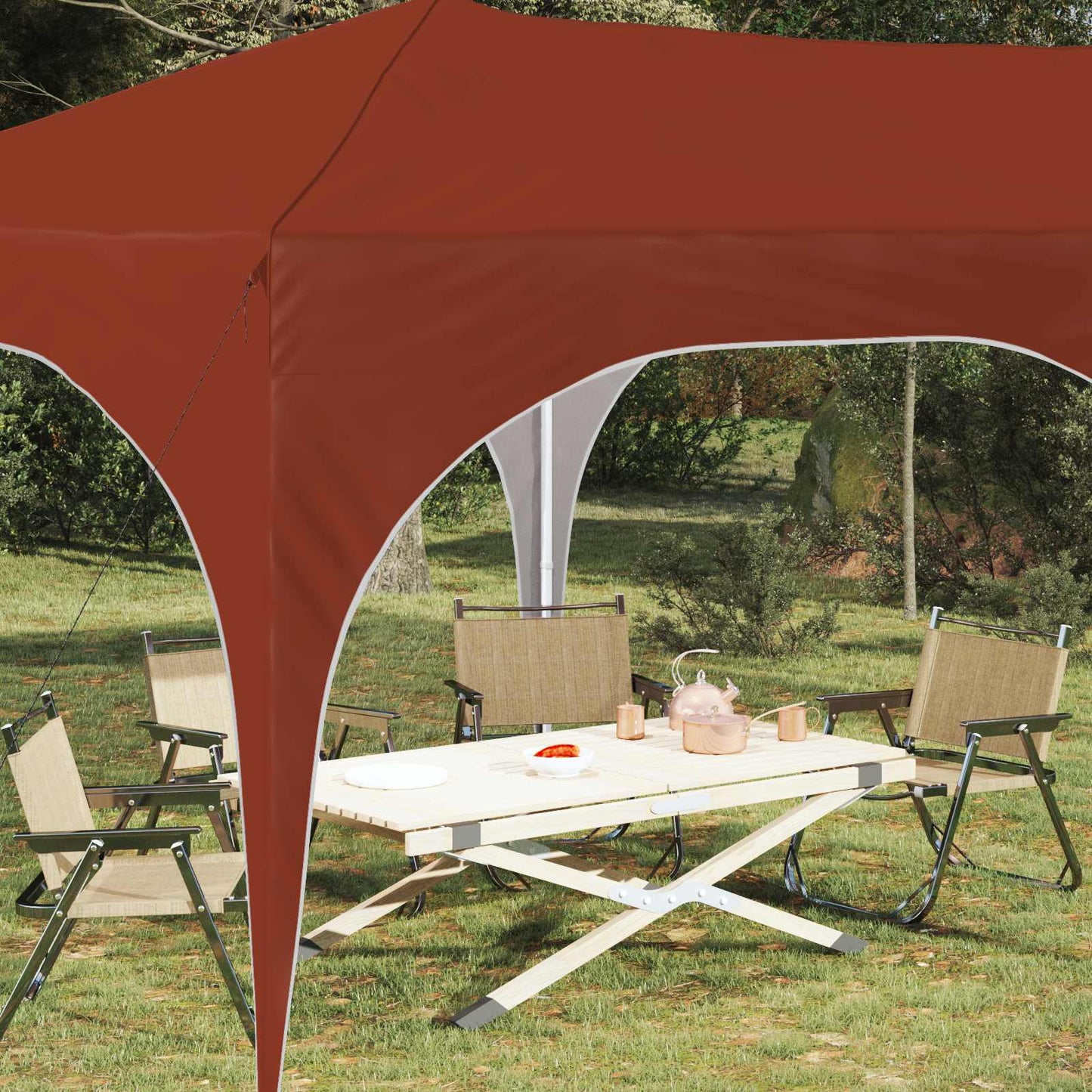 Pop-up Party Tent 575 x 288 x 245 cm Terracotta Oxford Fabric