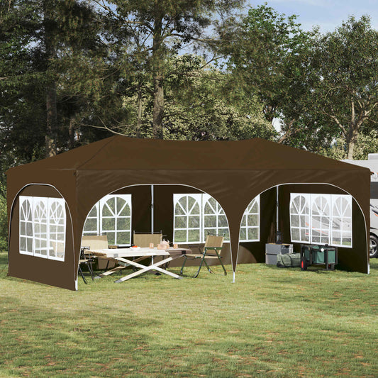Pop-up Party Tent 575 x 288 x 245 cm Taupe Oxford Fabric