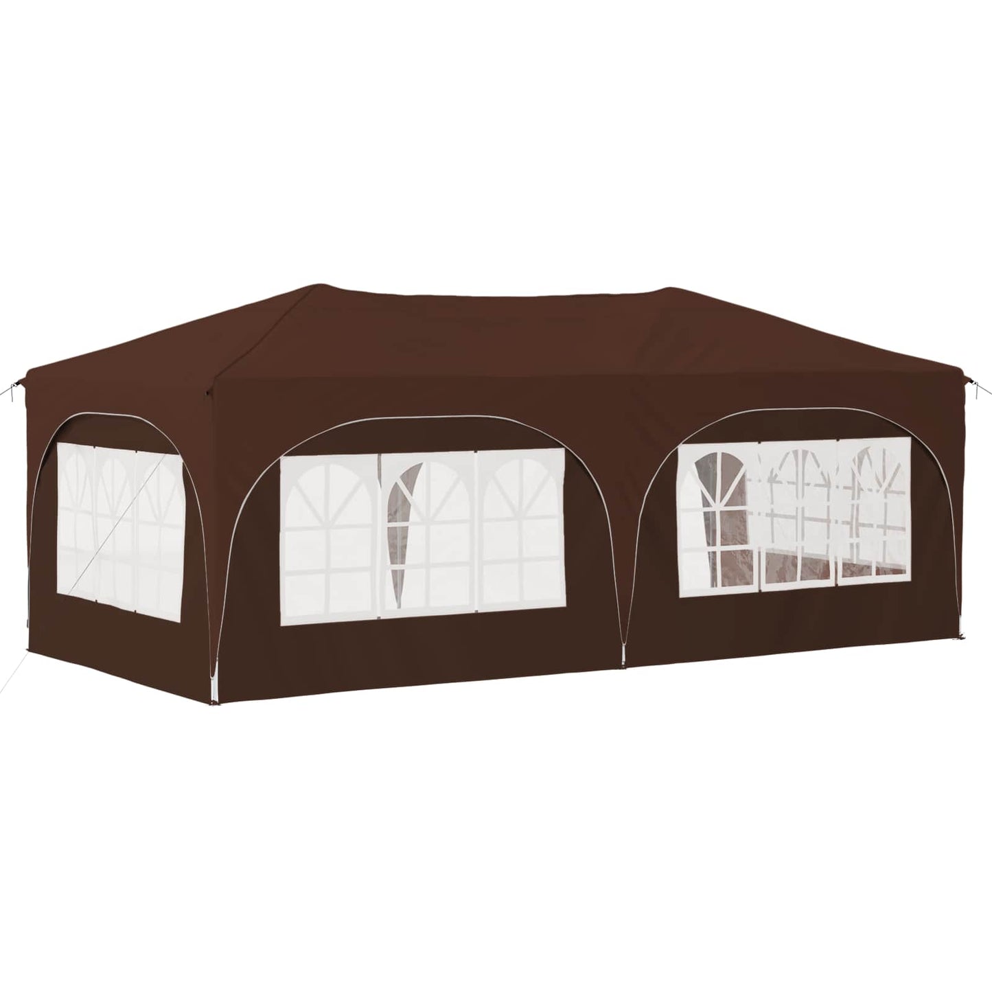 Pop-up Party Tent 575 x 288 x 245 cm Brown Oxford Fabric