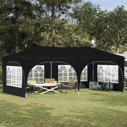 Pop-up Party Tent 575 x 288 x 245 cm Black Oxford Fabric
