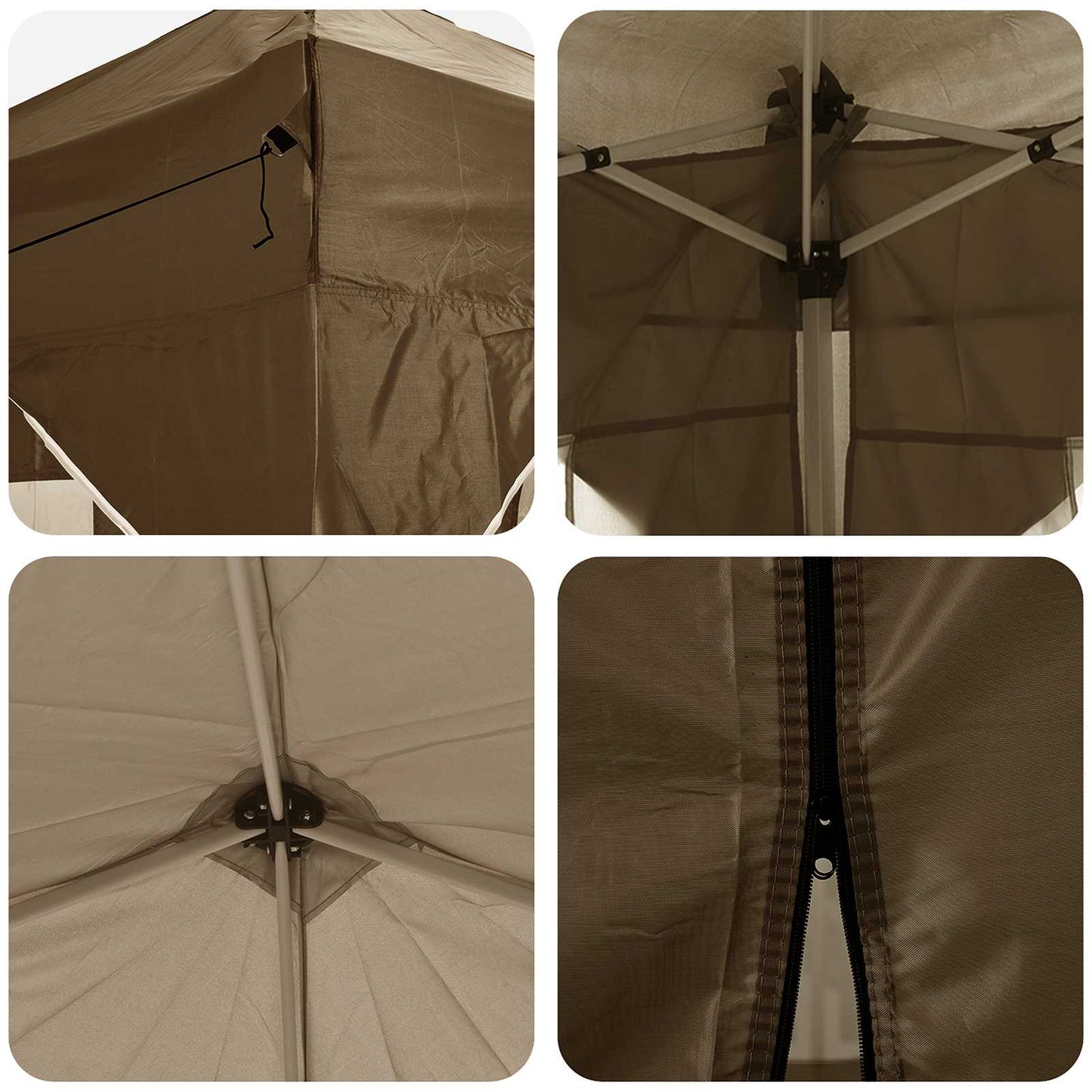 Pop-up Party Tent 575 x 288 x 245 cm Taupe Oxford Fabric