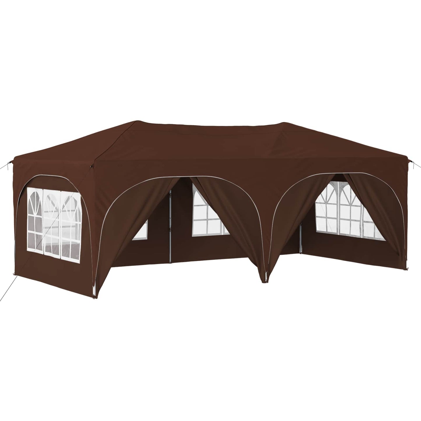 Pop-up Party Tent 575 x 288 x 245 cm Brown Oxford Fabric