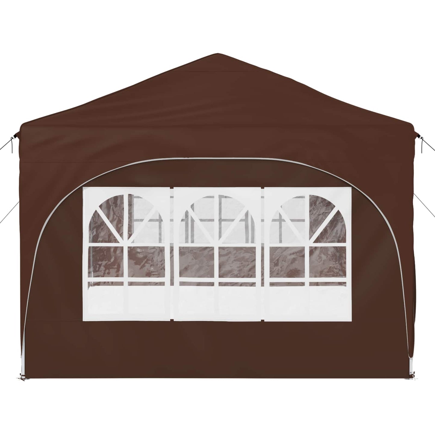 Pop-up Party Tent 575 x 288 x 245 cm Brown Oxford Fabric