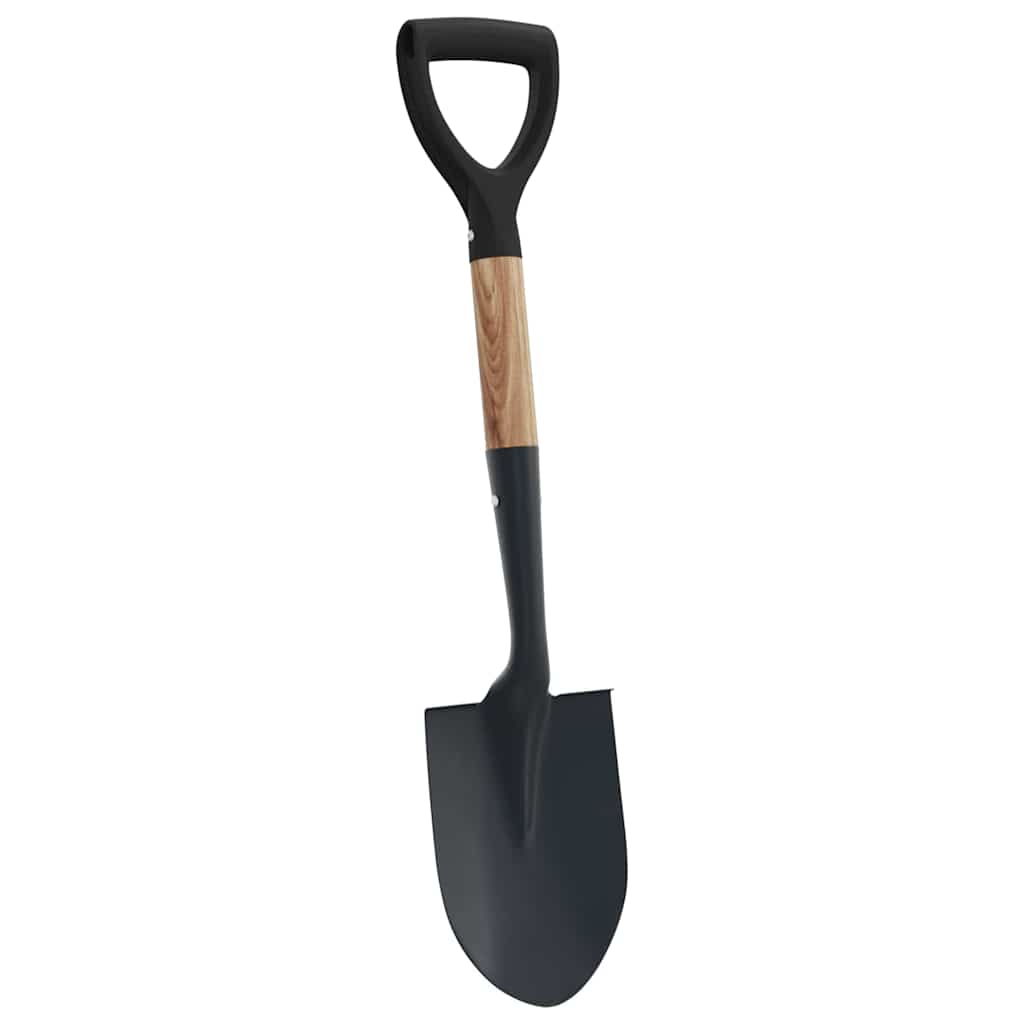 Shovel Black 68.5 cm Power Coated Steel and Solid Wood