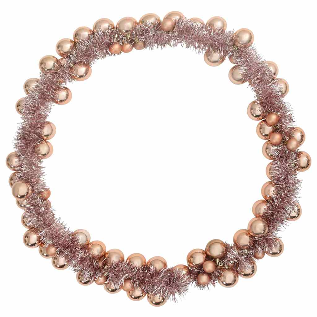 Christmas Ball Garland Rose Gold 186 cm Polystyrene