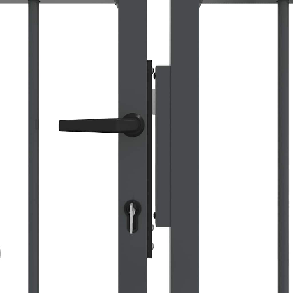 Fence Gate with Spear Top KAMPEN 404 x 125 cm Steel Grey