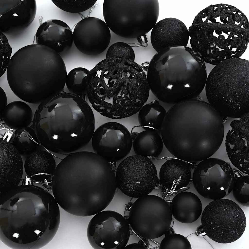 Christmas Bauble Set 61 pcs 150 LEDs Warm White Ø 6 cm