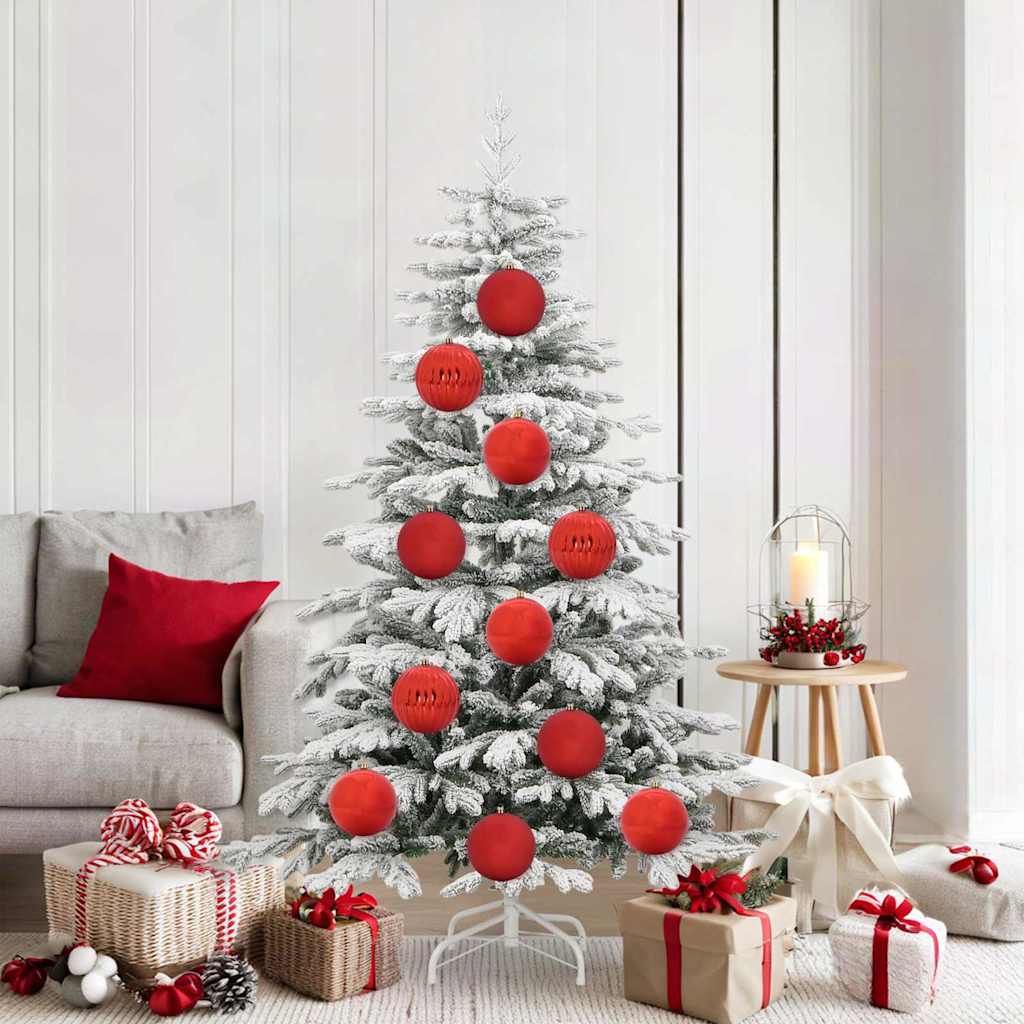 Christmas Bauble Set XL 9 pcs Red Plastic