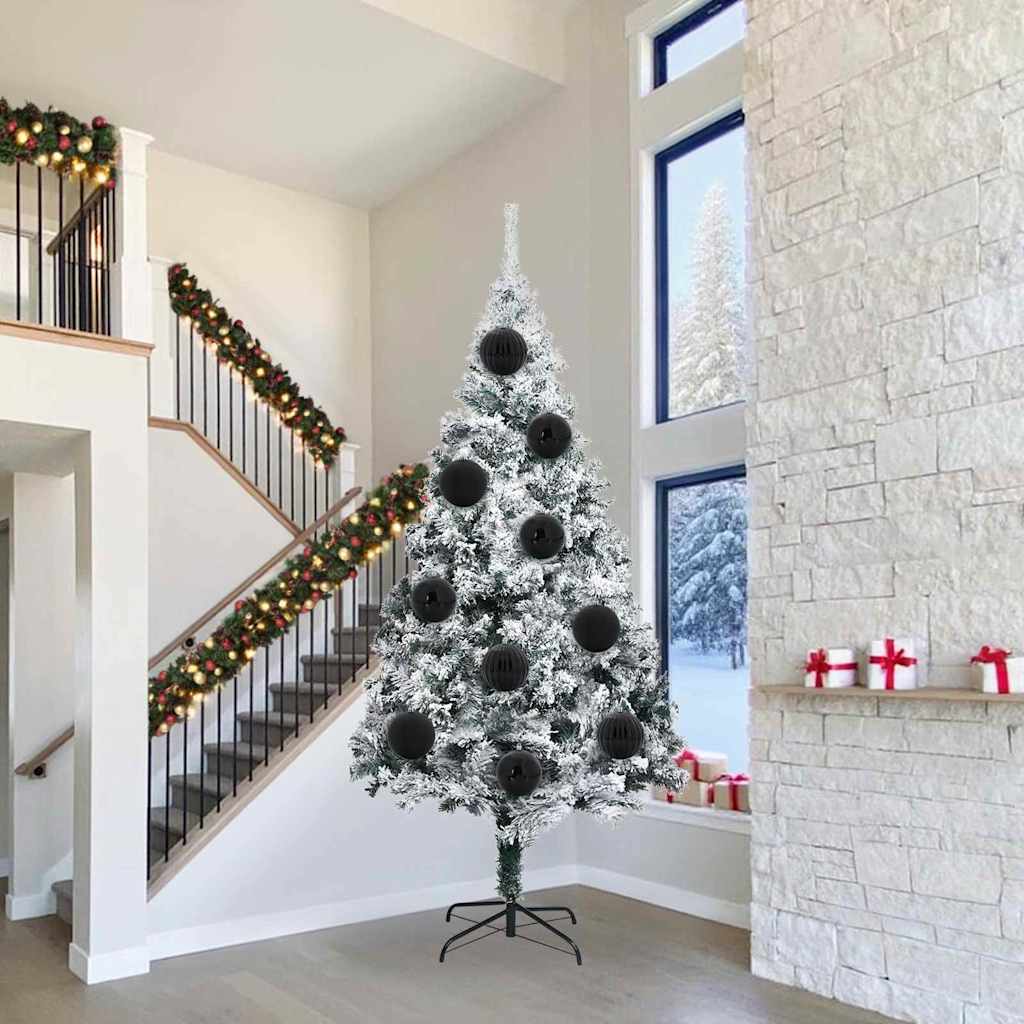 Christmas Bauble Set XXL 3 pcs Black Plastic