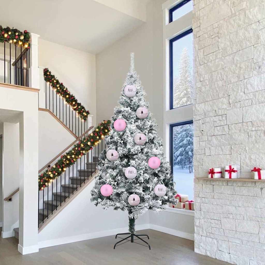 Christmas Bauble Set XXL 3 pcs Pink Plastic