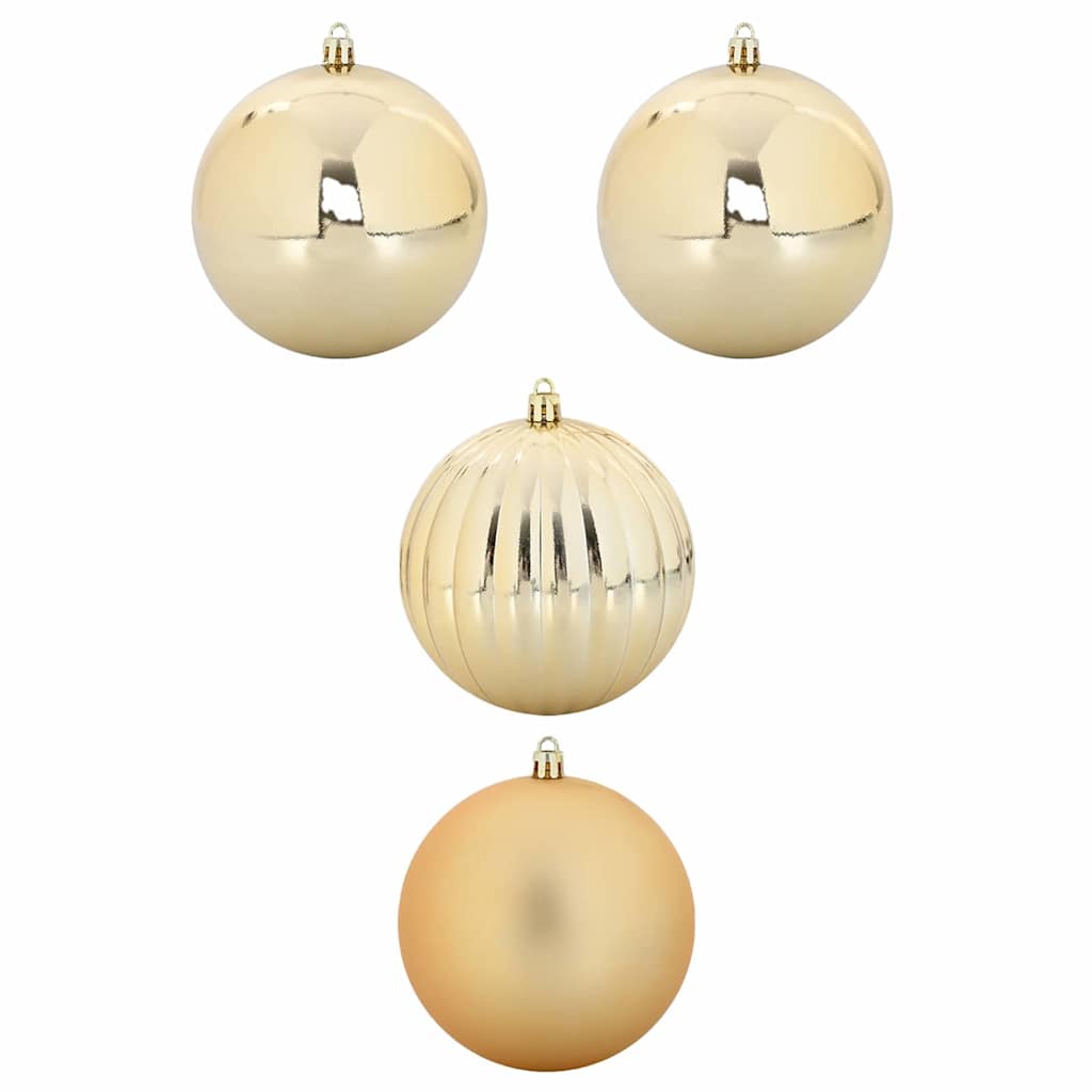 Christmas Bauble Set XXL 4 pcs Gold Plastic