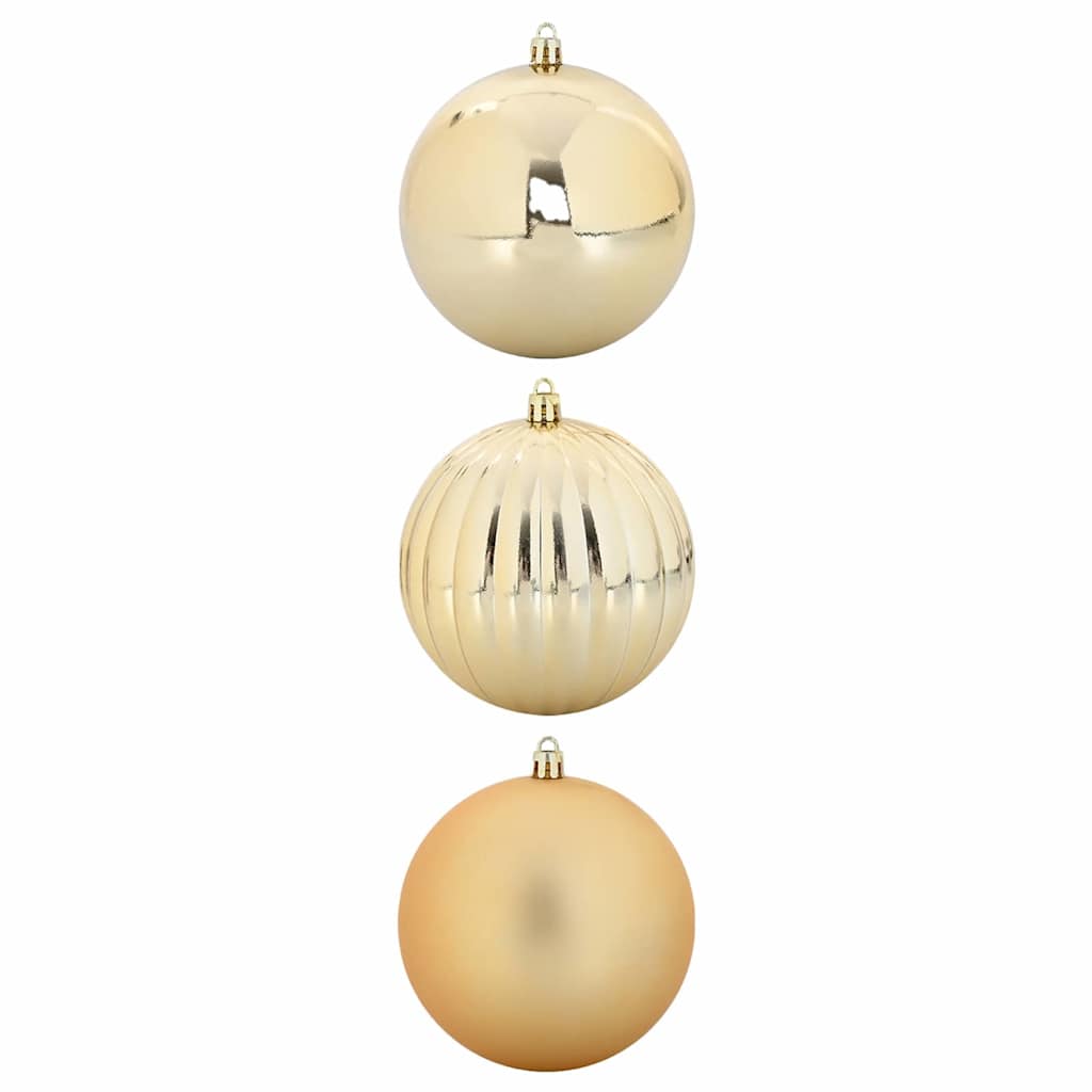 Christmas Bauble Set XXL 3 pcs Gold Plastic