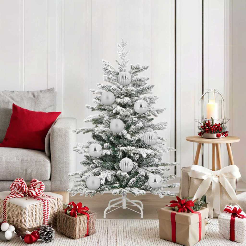 Christmas Bauble Set XL 15 pcs Silver Plastic