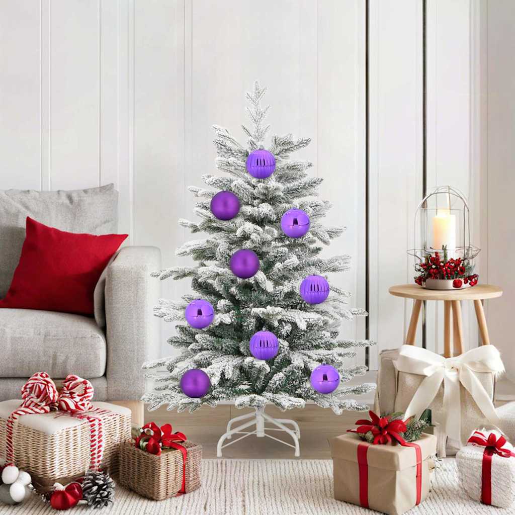 Christmas Bauble Set XL 15 pcs Lilac Plastic